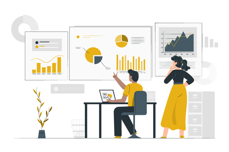 Gráfico de crecimiento y análisis de datos